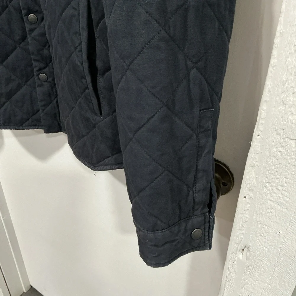 Levi's Men's Diamond Quilted Canvas Jacket, Blue, Large, Zip & Snap, Work, Farm